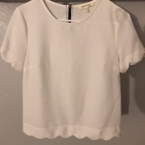 White Scalloped blouse